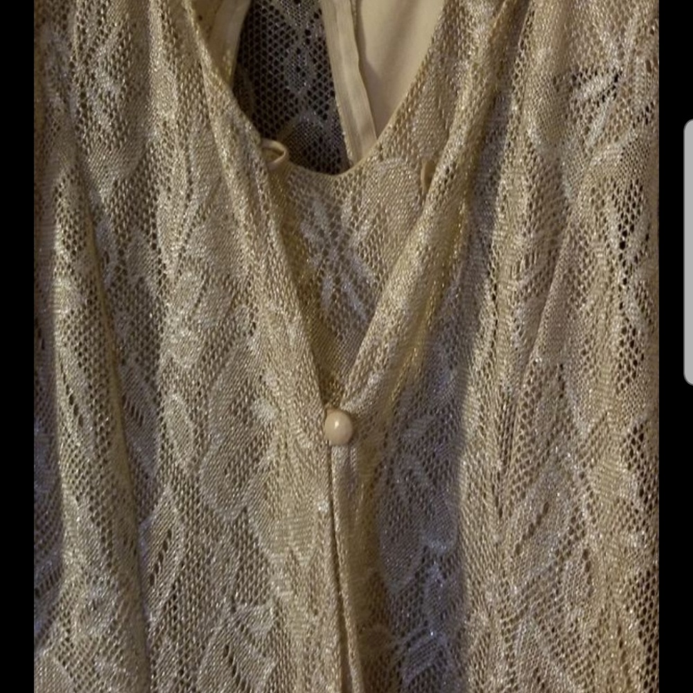 Champagne sleeveless mermaid dress with jacket - Picture 5 of 5